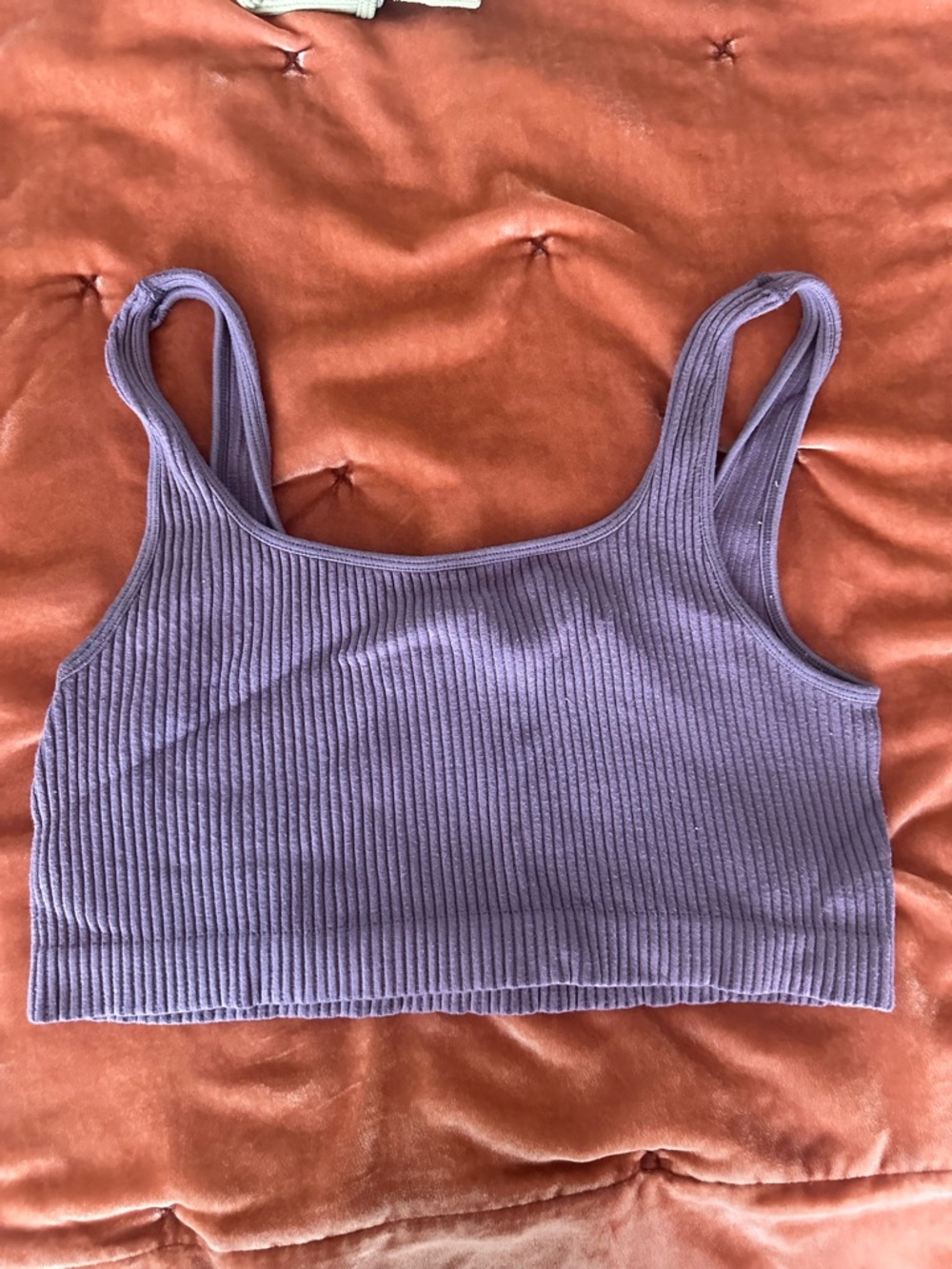 3pc LOT Women's Ribbed Super Cropped Bra Tops M/L - Picture 6 of 8